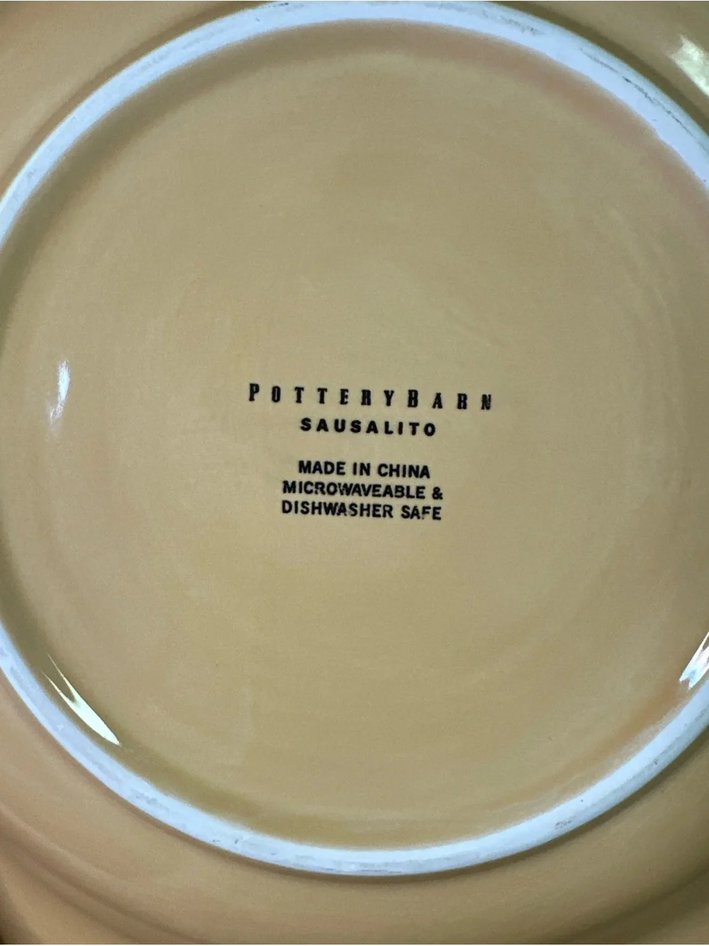 Set Of 2 Pottery Barn Sausalito Pasta Soup Wide Rimmed 12” Bowls Amber Yellow